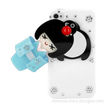 PC case for iPhone 4 & 4S, with glass, with the mirror behind